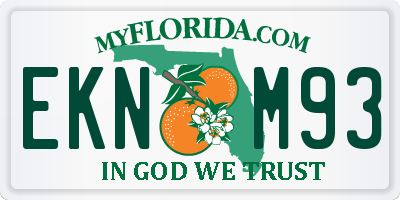 FL license plate EKNM93