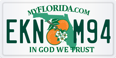 FL license plate EKNM94