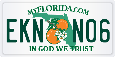 FL license plate EKNN06