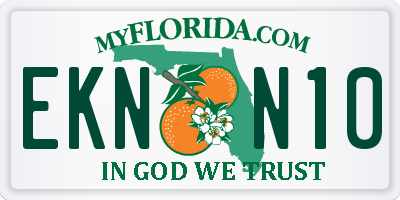 FL license plate EKNN10