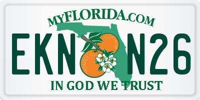 FL license plate EKNN26