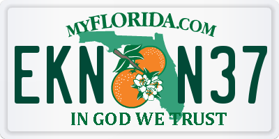 FL license plate EKNN37