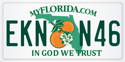FL license plate EKNN46