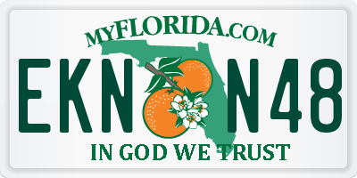 FL license plate EKNN48