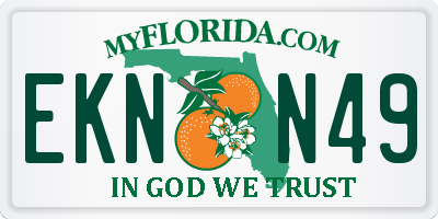 FL license plate EKNN49