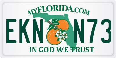 FL license plate EKNN73