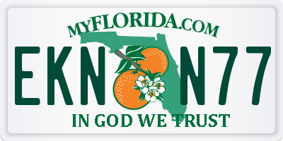 FL license plate EKNN77