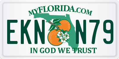 FL license plate EKNN79