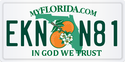 FL license plate EKNN81