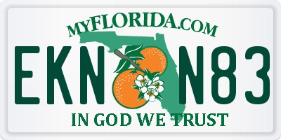 FL license plate EKNN83