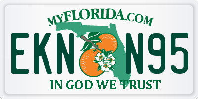 FL license plate EKNN95