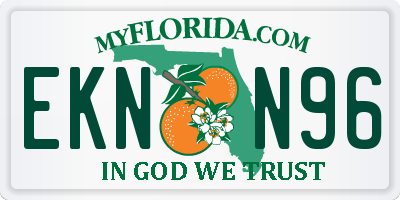 FL license plate EKNN96