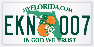 FL license plate EKNO07