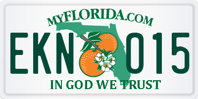 FL license plate EKNO15