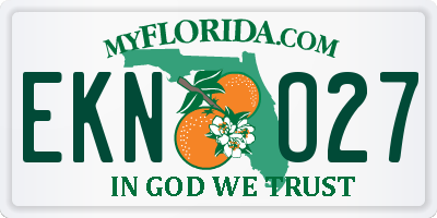 FL license plate EKNO27
