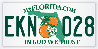 FL license plate EKNO28