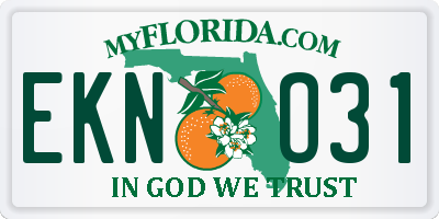 FL license plate EKNO31