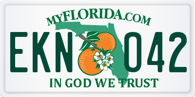 FL license plate EKNO42