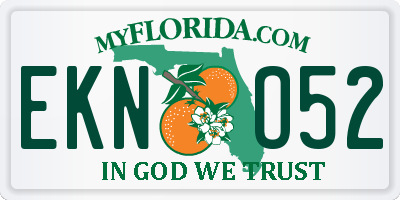 FL license plate EKNO52