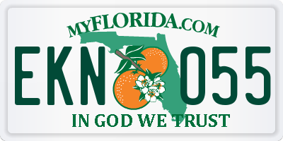 FL license plate EKNO55