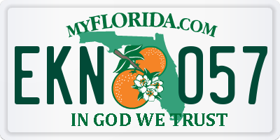 FL license plate EKNO57