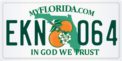 FL license plate EKNO64