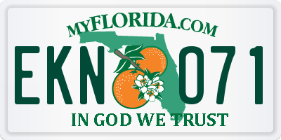 FL license plate EKNO71