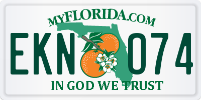 FL license plate EKNO74