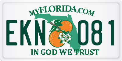 FL license plate EKNO81