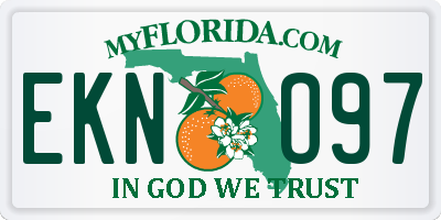FL license plate EKNO97