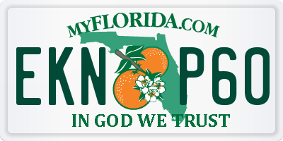 FL license plate EKNP60