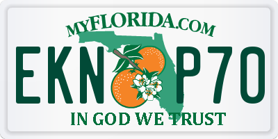 FL license plate EKNP70