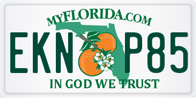 FL license plate EKNP85