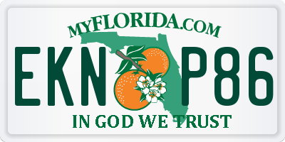 FL license plate EKNP86