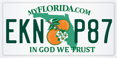 FL license plate EKNP87