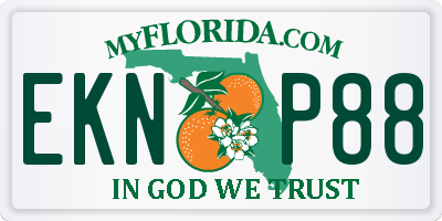 FL license plate EKNP88