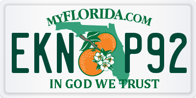 FL license plate EKNP92
