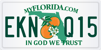 FL license plate EKNQ15