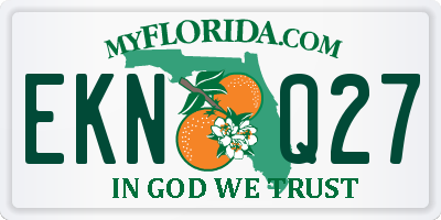 FL license plate EKNQ27