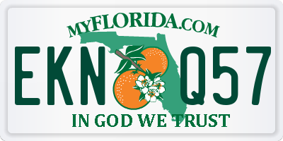FL license plate EKNQ57