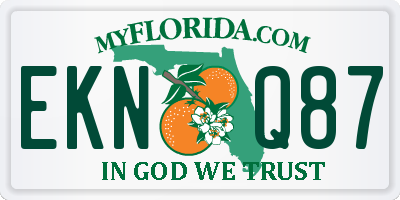 FL license plate EKNQ87
