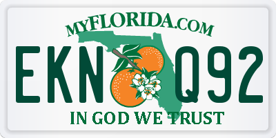 FL license plate EKNQ92