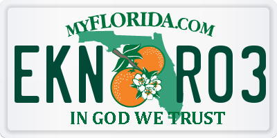 FL license plate EKNR03
