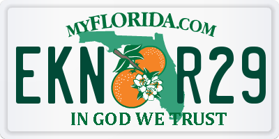 FL license plate EKNR29
