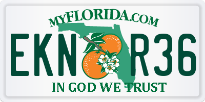 FL license plate EKNR36