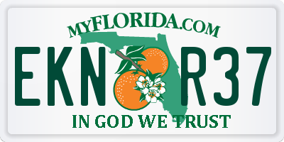 FL license plate EKNR37