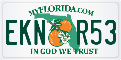 FL license plate EKNR53