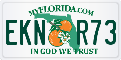 FL license plate EKNR73