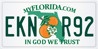 FL license plate EKNR92