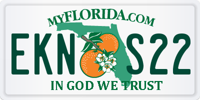 FL license plate EKNS22